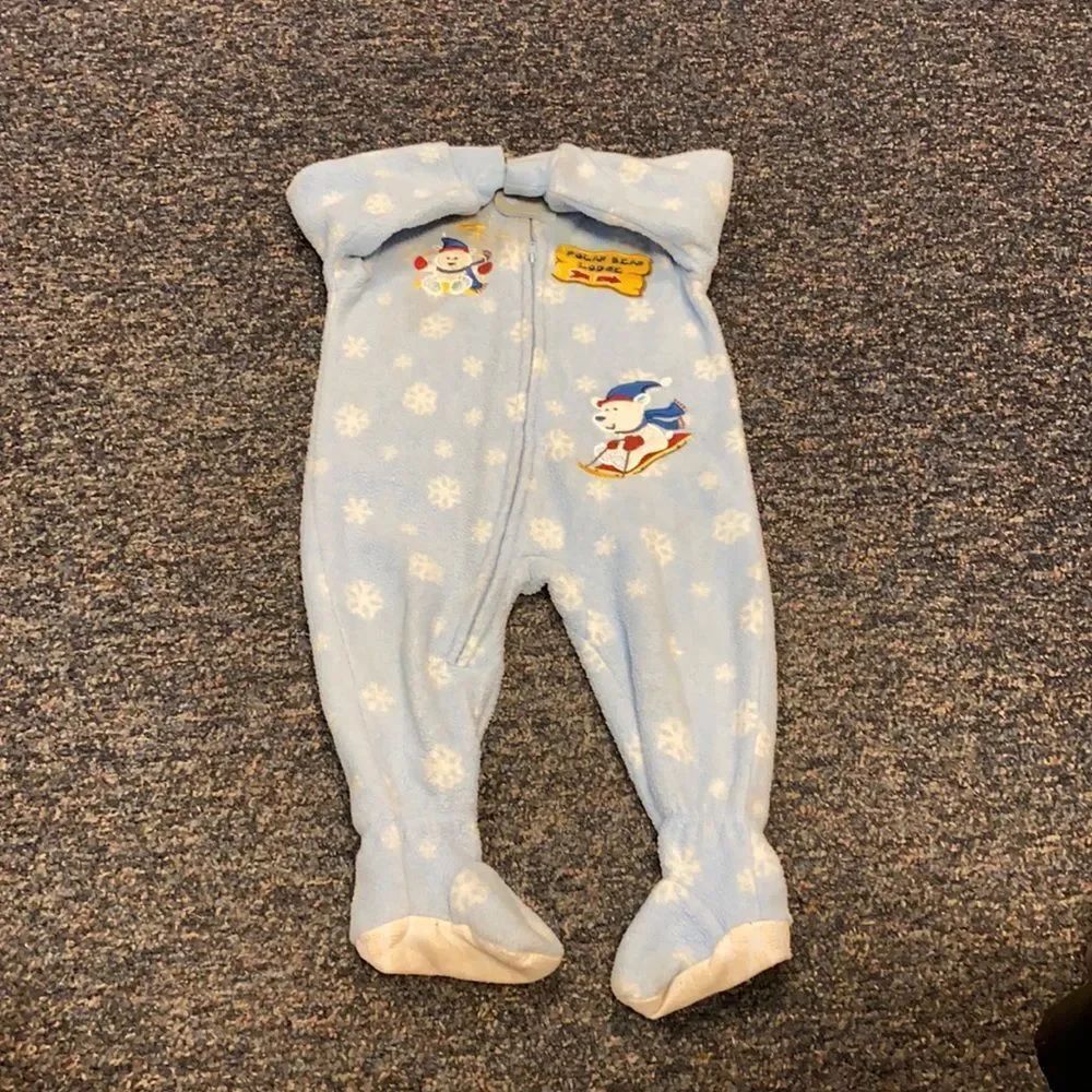 Okie Dokie Baby Blue Onesie Pajamas sz. 18M